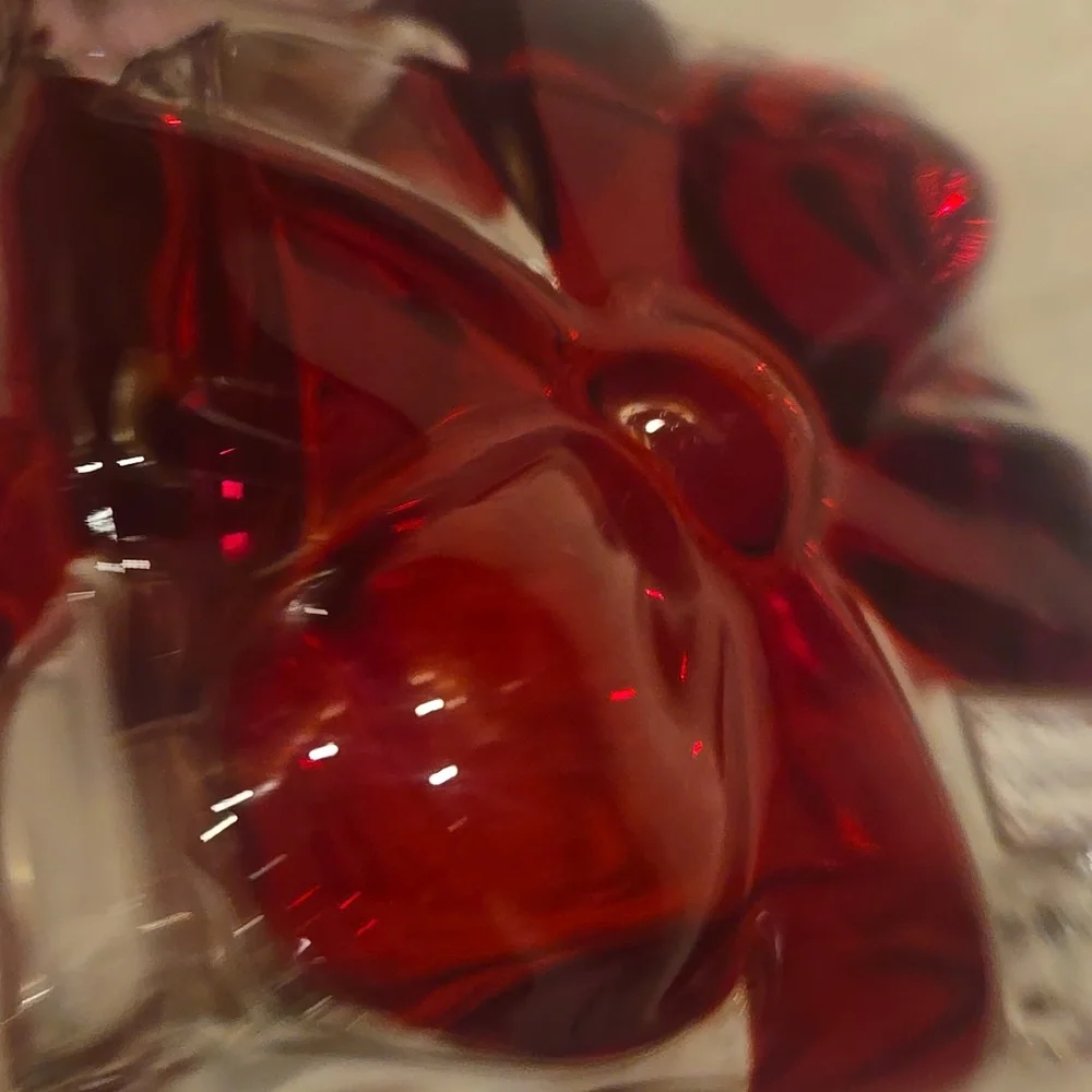 Godinger Gatherings Gorgeous Crystal/Red Ribbon Present Box - Picture 3 of 11